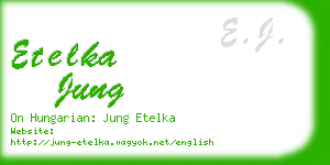 etelka jung business card